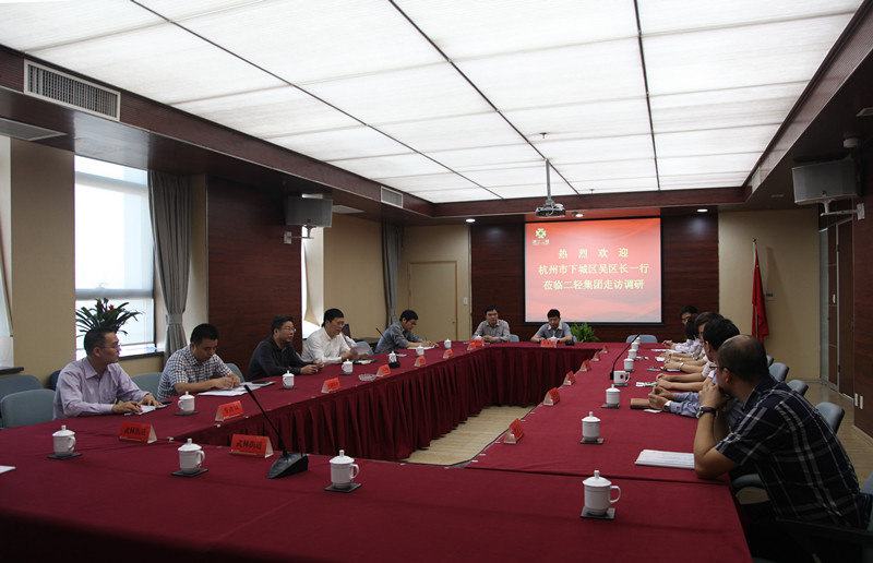 杭州市下城区区长吴才敏一行来我司走访调研